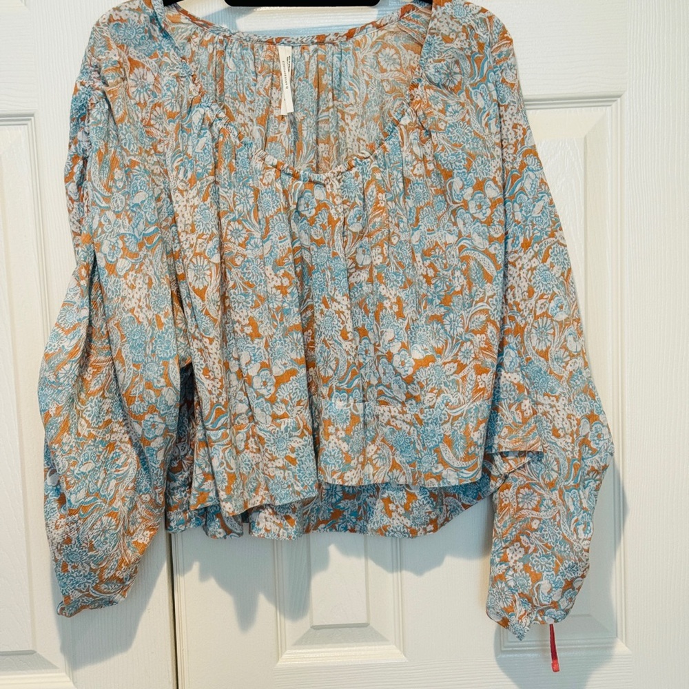 Anthropologie Floral Print Women's Cropped Top